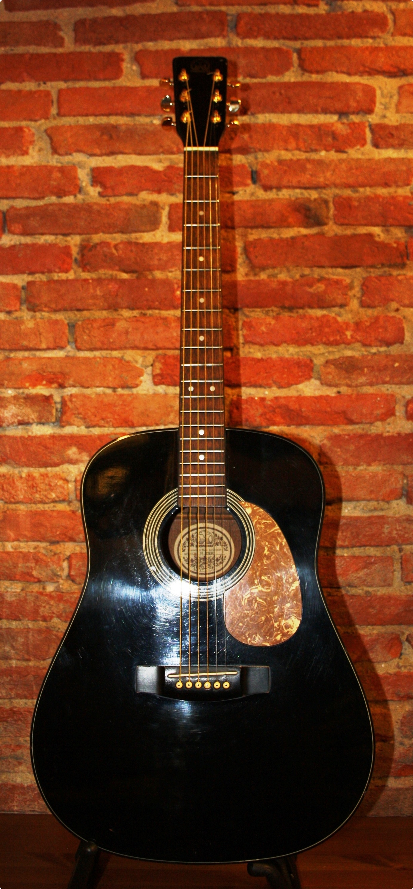Hondo H 124 B 1981 Black Guitar For Sale