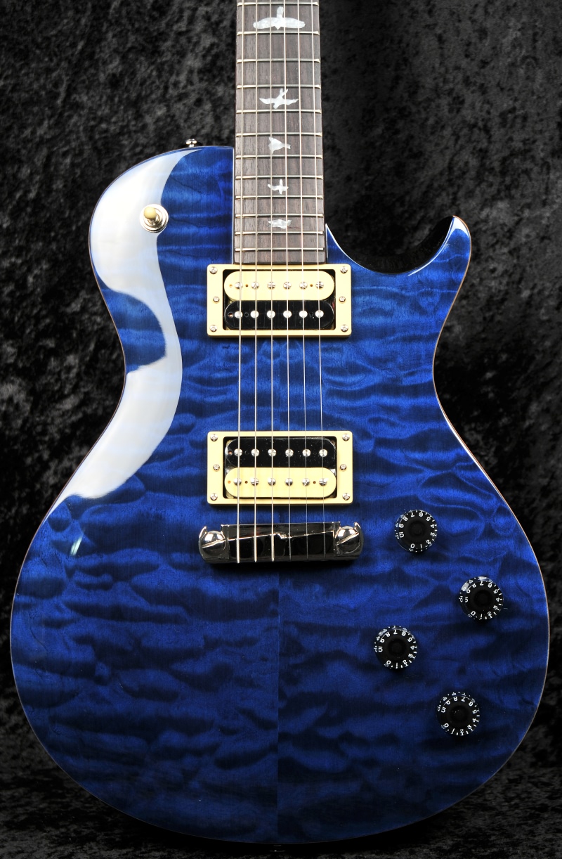 PRSSE 245 Singlecut Electric Guitar Whale Blue Quilt Maple Top with