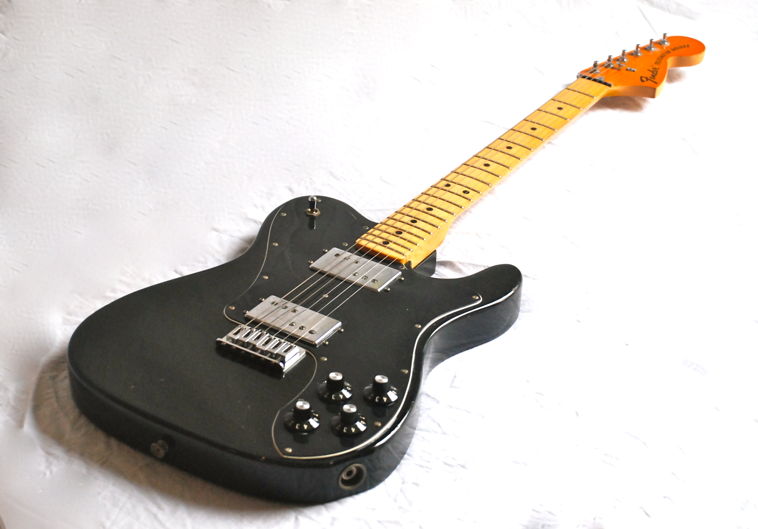 Fender Telecaster Deluxe 1973 Black Guitar For Sale Bass N Guitar