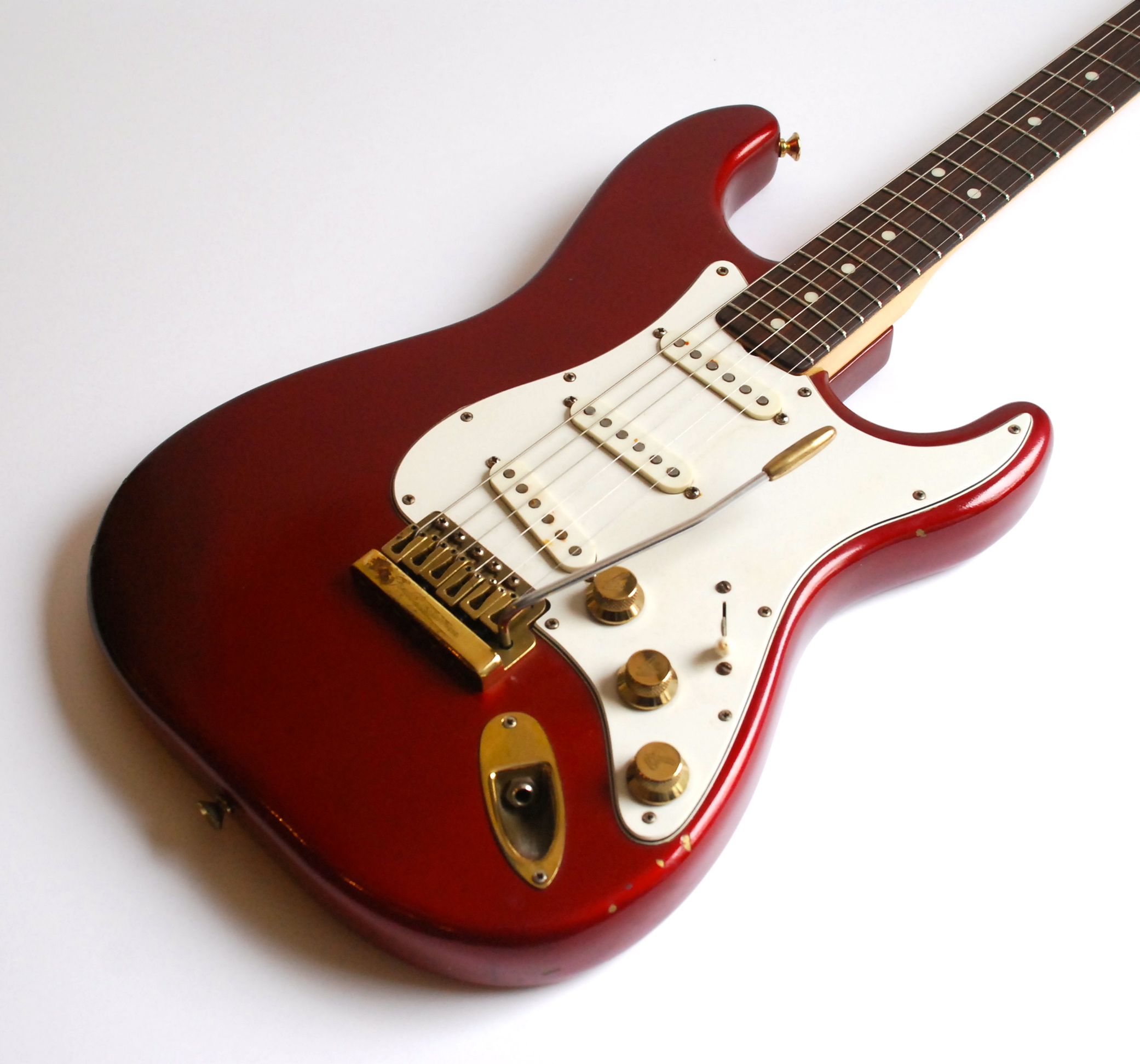 Fender The Strat 1980 Candy Apple Red Guitar For Sale Bass N Guitar
