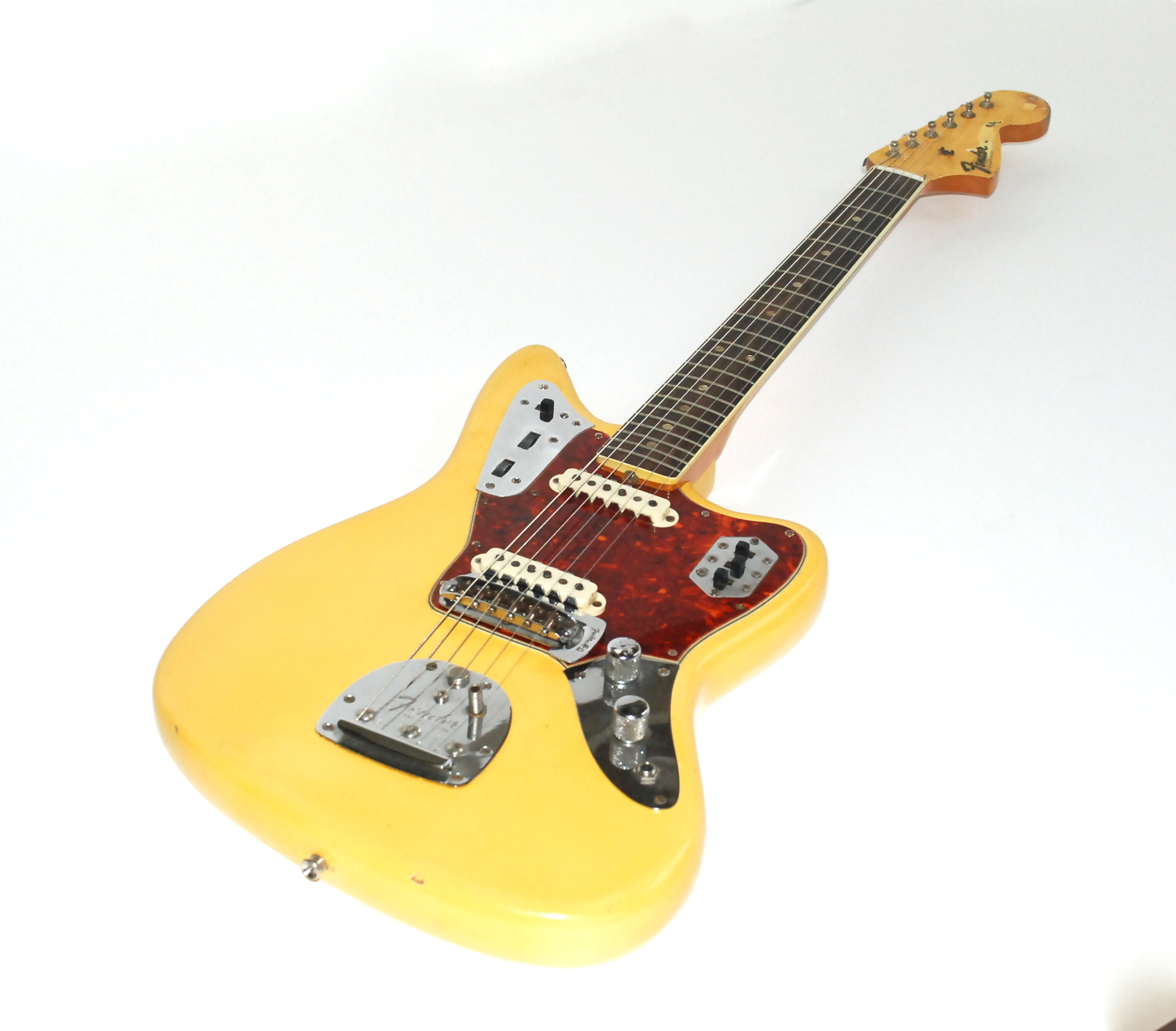 Fender Jaguar 1966 Olympic White Refin Guitar For Sale Bass N Guitar