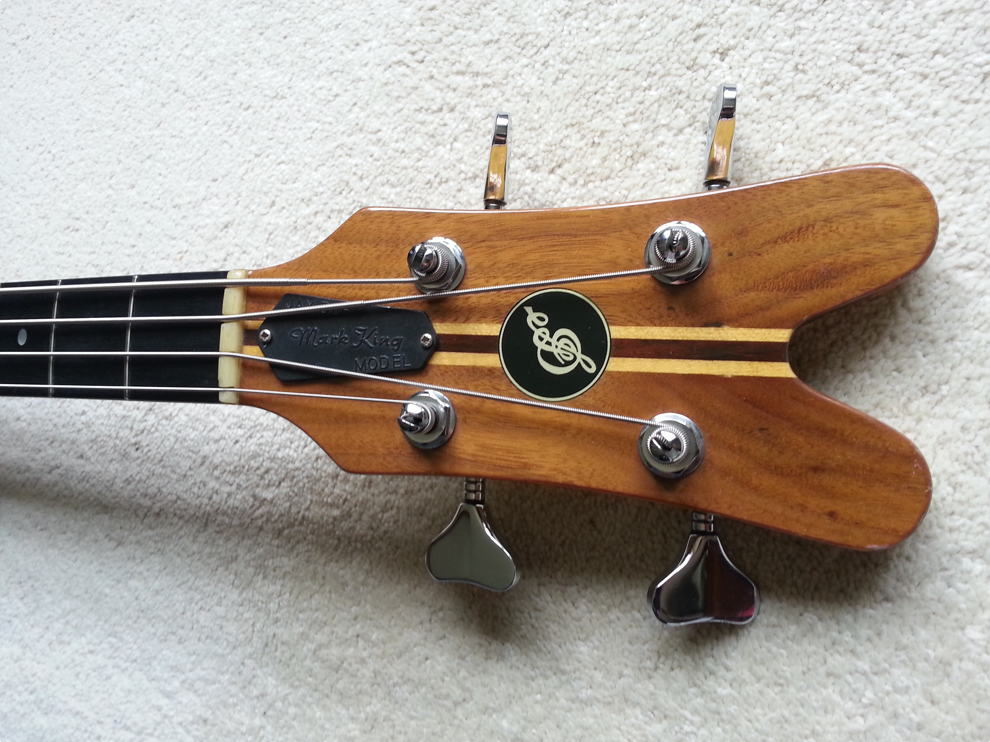 Jaydee Custom Guitars Mark King Supernatural 1987 White Bass For Sale Cotswold Bass Guitars