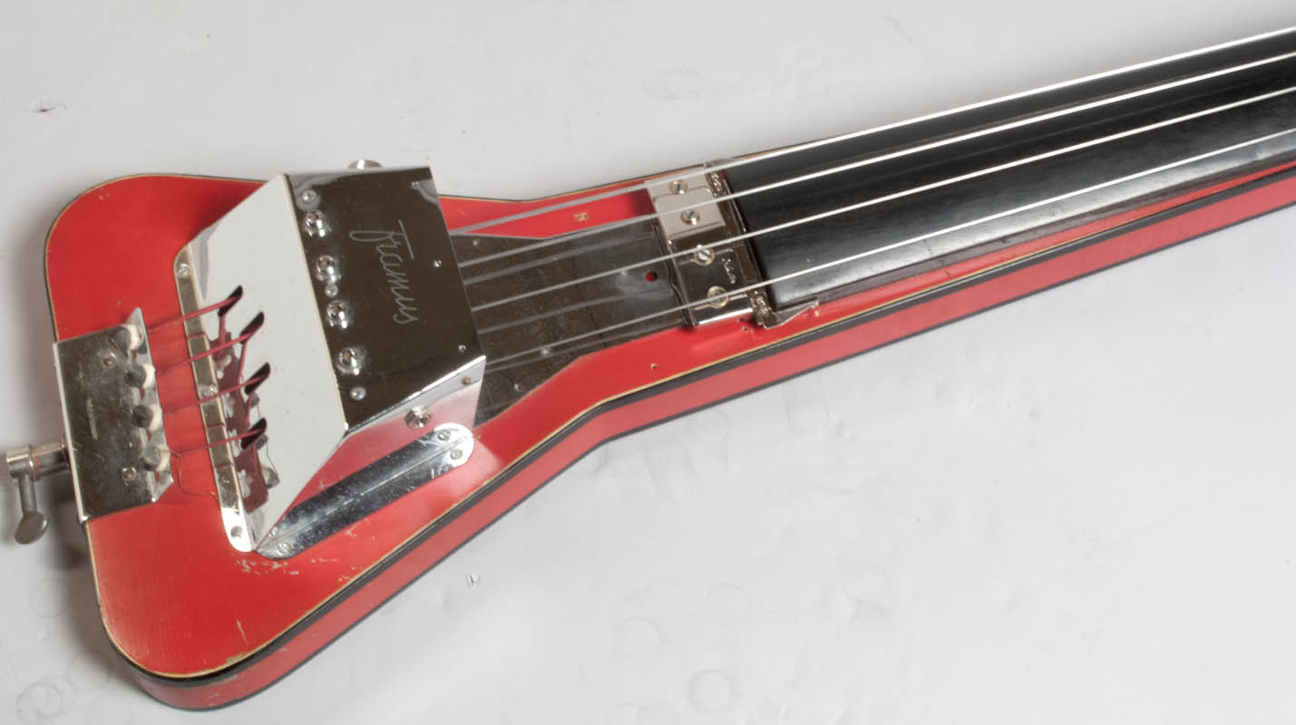 Framus Triumph Electric Beanpole Electro Stand Up Bass 4/60 Model 1960 Red Bass For Sale Guitars