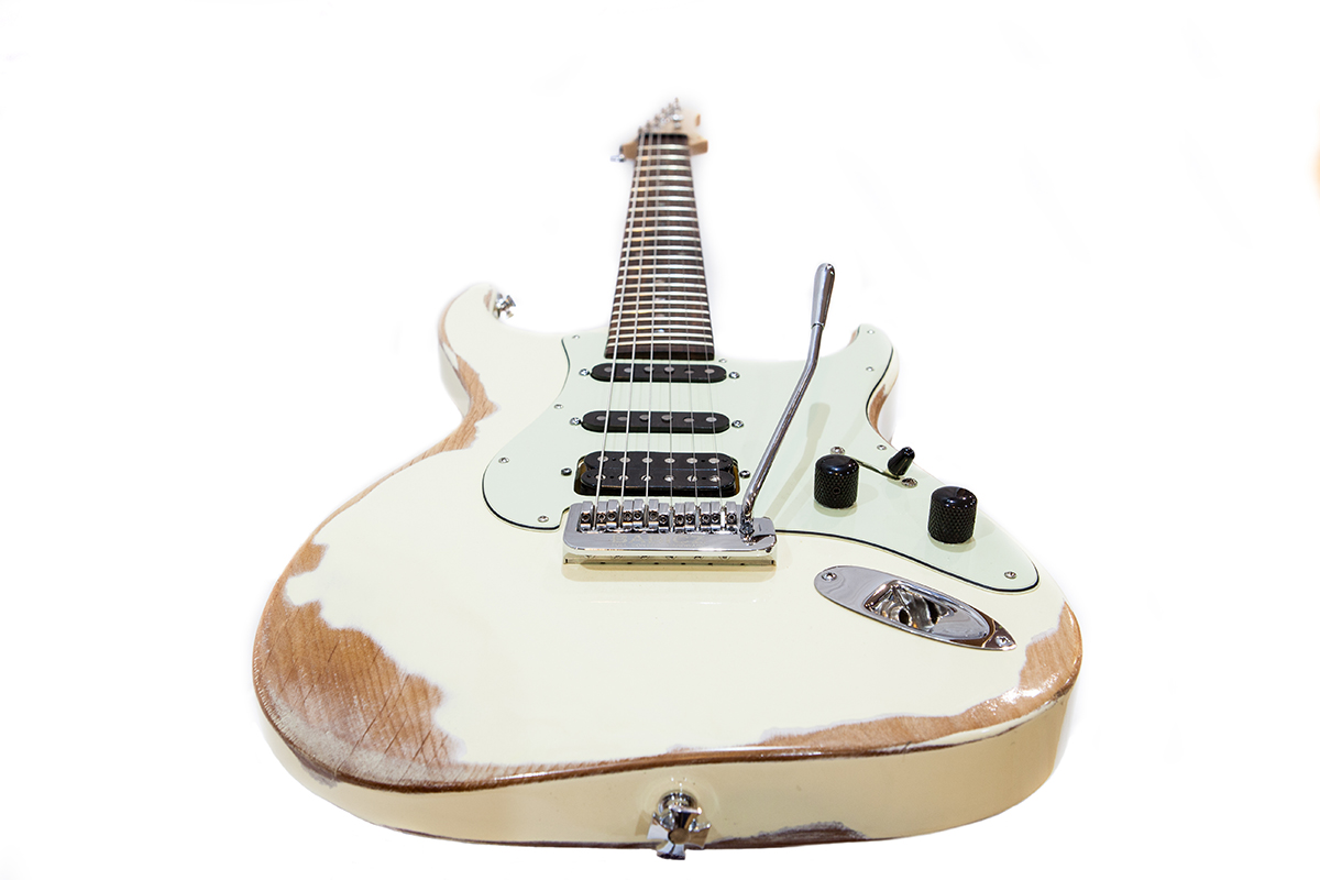 Franfret Guitars AXE Relic 2016 Polyurethane/ Vintage White Guitar For