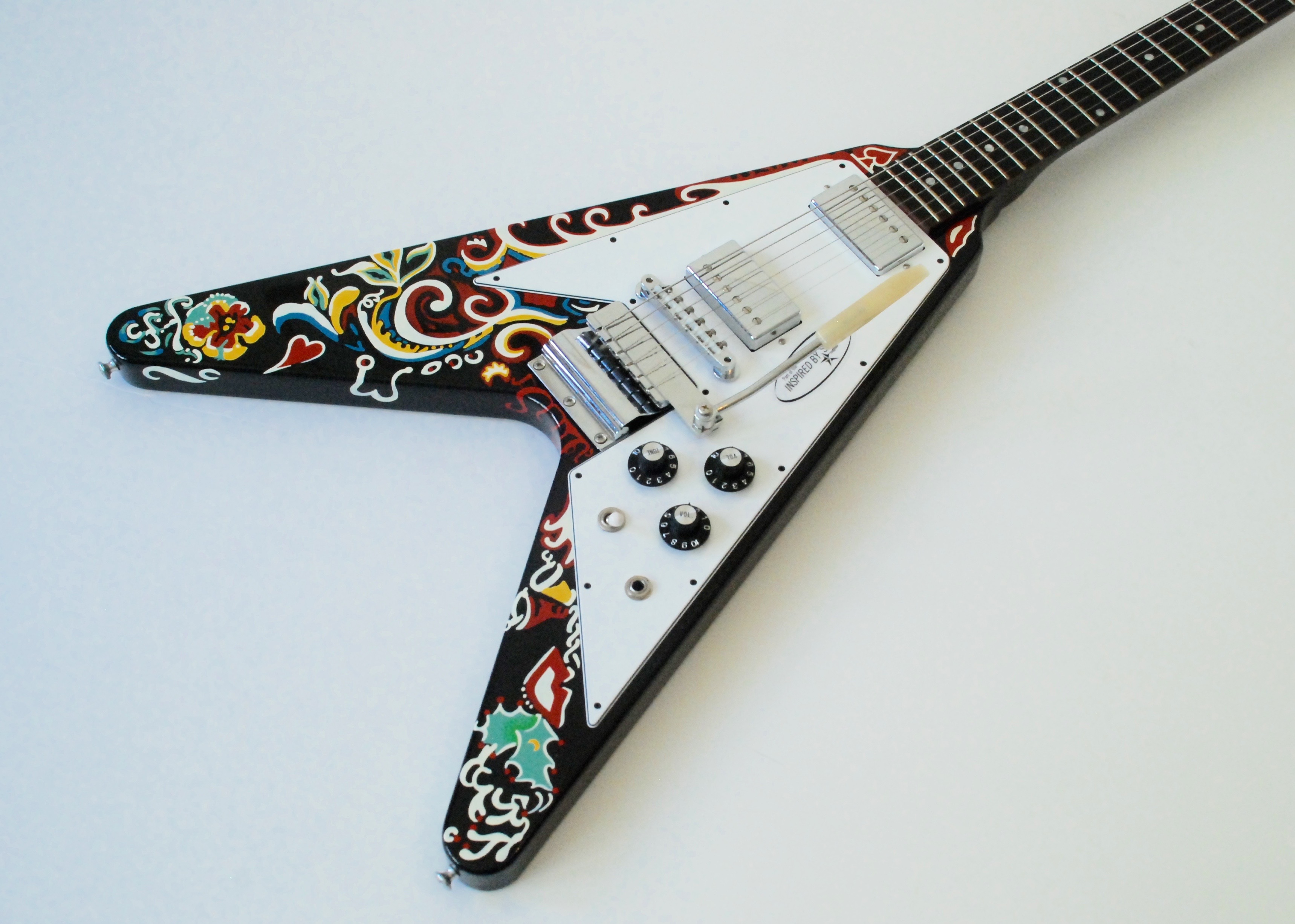 Gibson Flying V Psychedelic Jimi Hendrix Custom Shop 2006 Guitar For