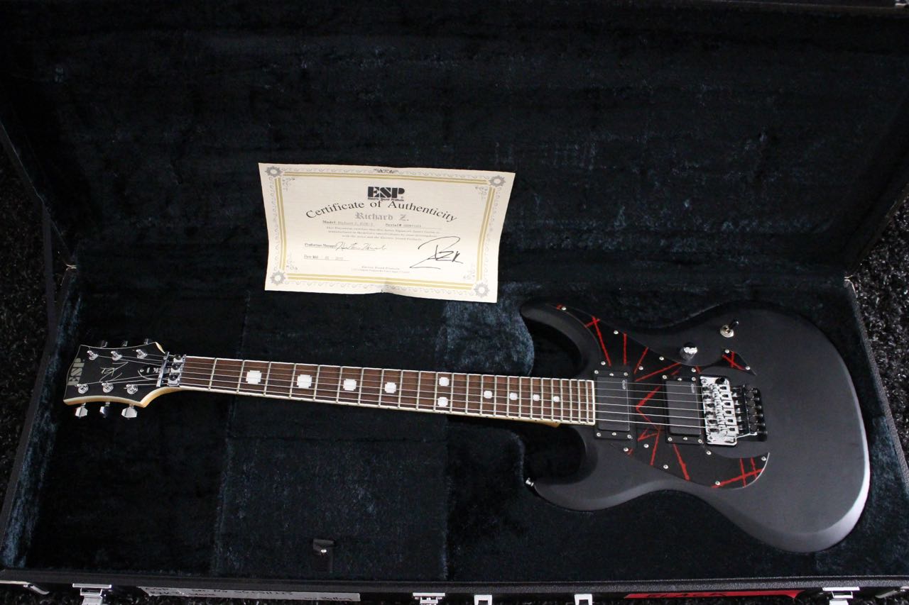Esp RZK I Black Custom One Off 2000's Black Guitar For Sale Richard Kruspe