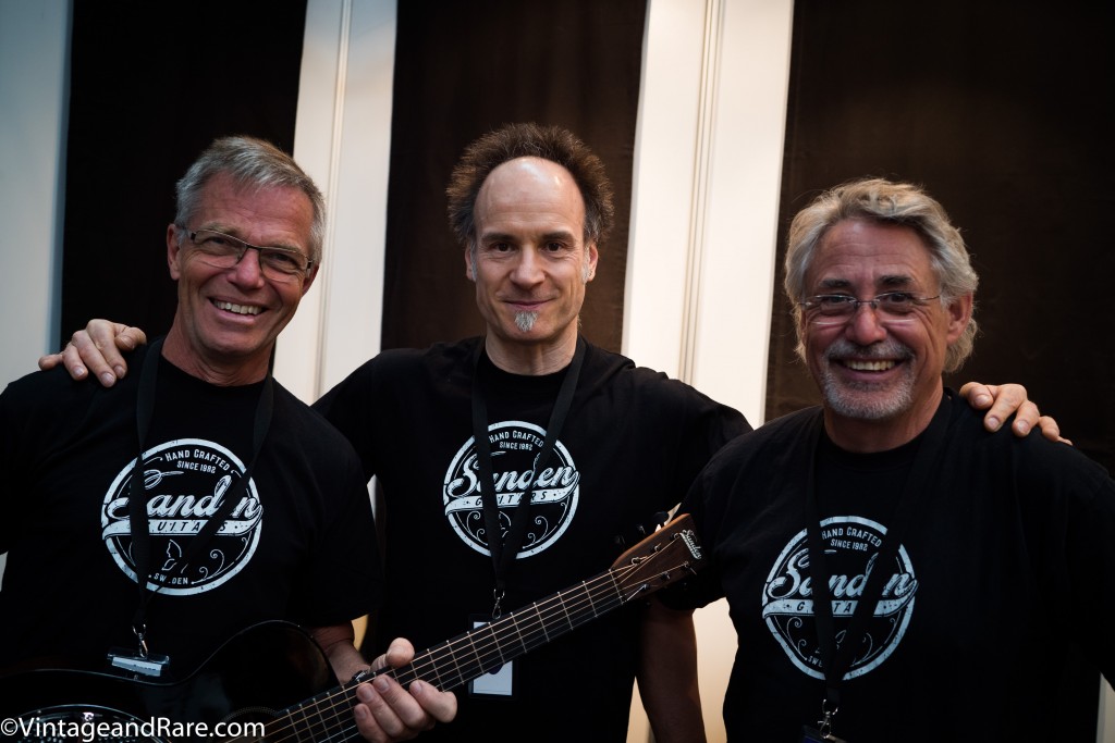 Olli, Dragan and Michael from Sanden Guitars