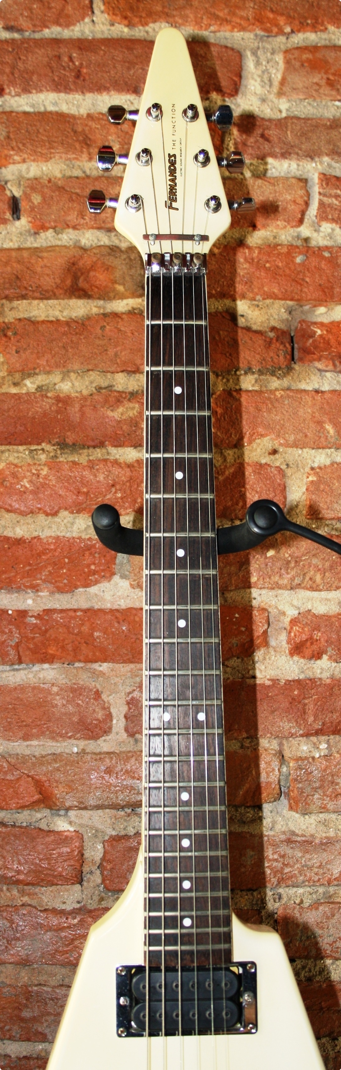 Fernandes Guitars The Function Flyng V Style 1980's White Guitar For Sale