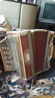 G.kucler Diatonska Harmonika Handmade, Slavic Patern, Vintage.