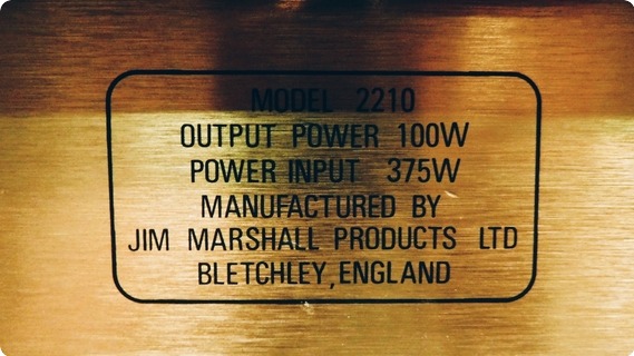 Marshall Jcm 800 2210 1987