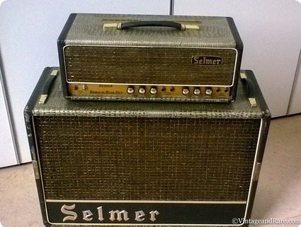Selmer Truvoice Treble N Bass 50 With 2x12 Selmer Cab 1964 Croc Skin