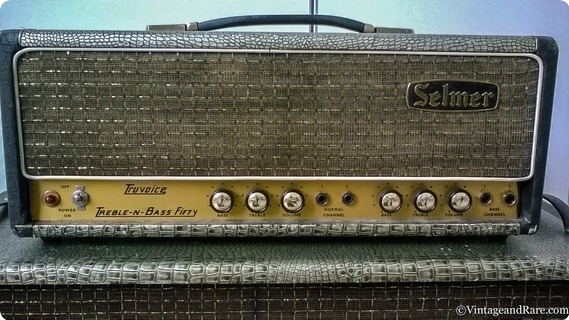 Selmer Truvoice Treble N Bass 50 With 2x12 Selmer Cab 1964 Croc Skin