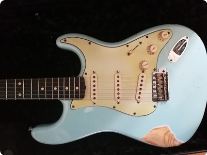 Fender  Stratocater Custom Shop Relic 62 L.e. Namm 2007 Daphne Blue Abigail Ybarra Handwound Pickup 2007