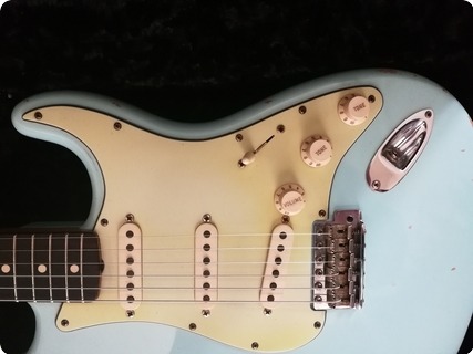Fender  Stratocater Custom Shop Relic 62 L.e. Namm 2007 Daphne Blue Abigail Ybarra Handwound Pickup 2007