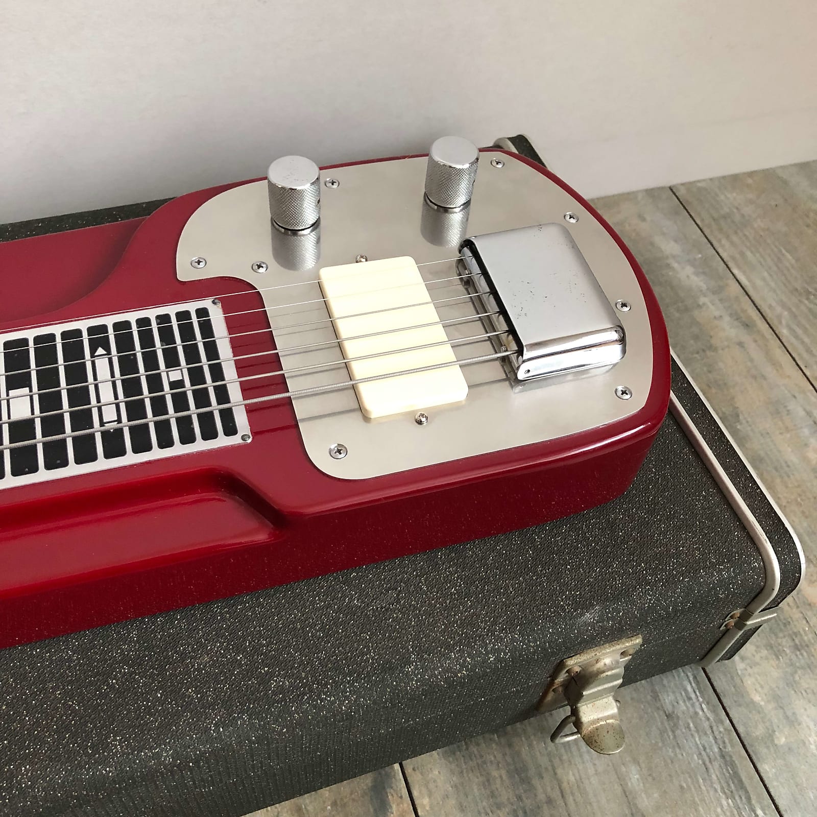 Rare Jedson Lap Steel David Gilmour Pink Floyd Specification Lap Steel 1970 Red Guitar