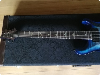 Prs Prs Custom 24 Wood Library Ltd Ed. 2017 Charcol Blueburst Whit Pattern Thin Neck 85/15 Pu 7lbs 5oz 2017