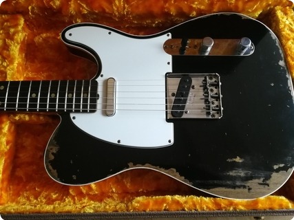 Fender  60 Heavy Relic Telecaster Custom Shop Aged Black Finish Handwound P/u's 7lbs 9oz 2017 2017