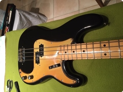 Fender Precision 1957 Refinished Black. Good Condition