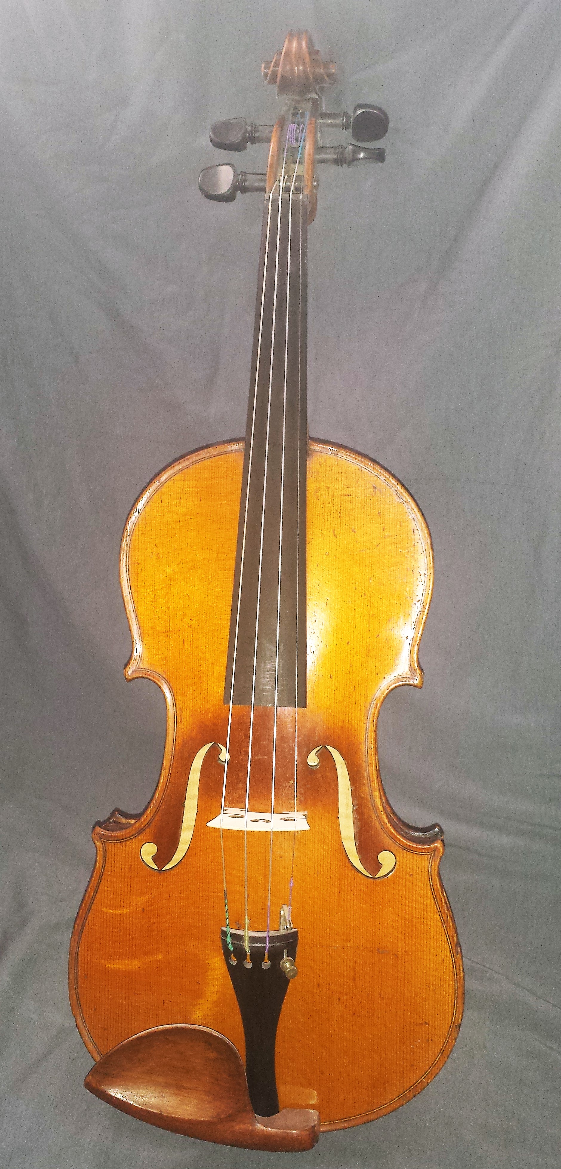 mental Shipley grado Luthier Frances Violin Antiguo 1900 Natural Transparente Bowed Instrument  For Sale