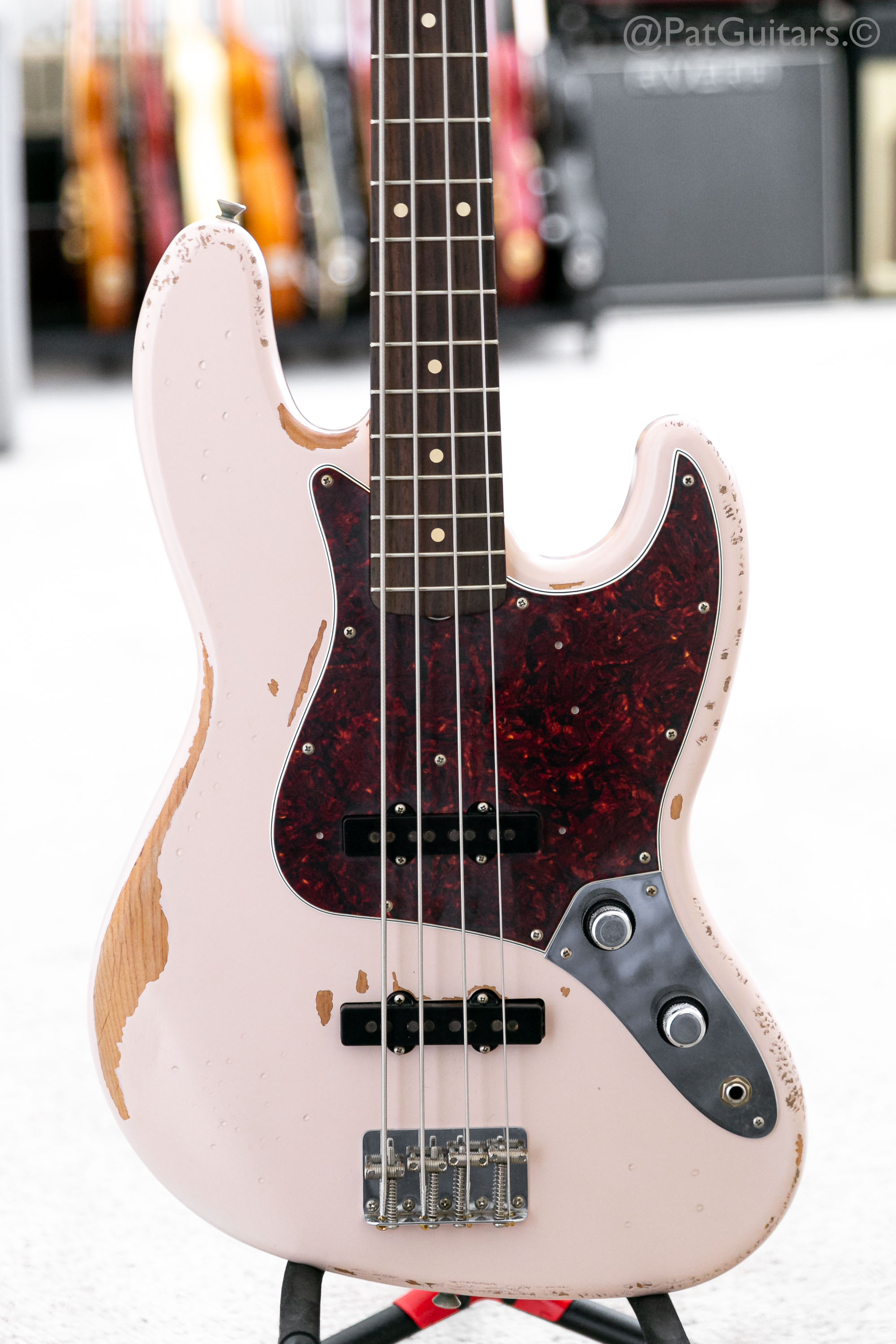 Fender Flea Signature Road Worn Jazz Bass In Shell Pink 2017 Bass For Sale
