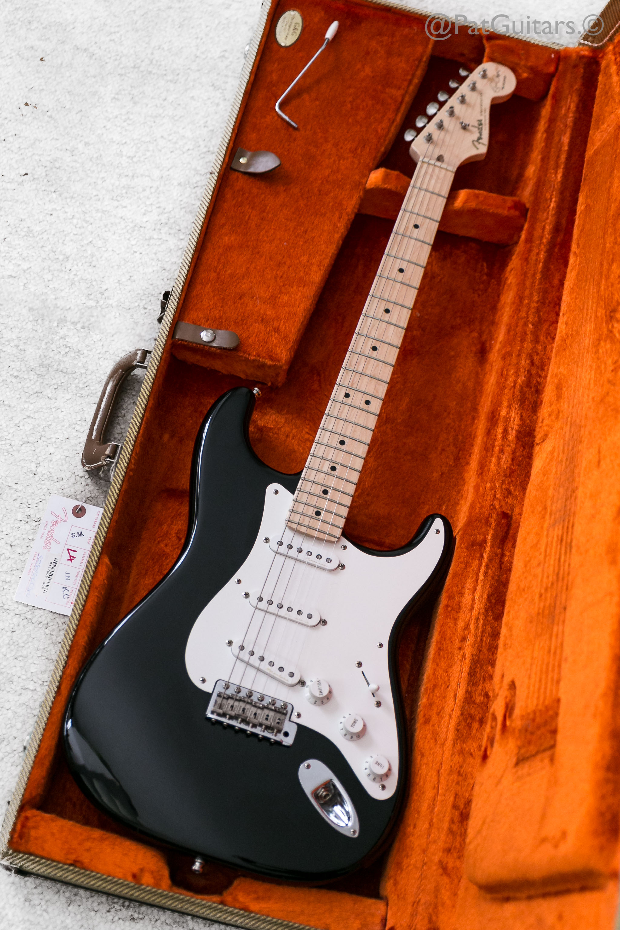 Fender Eric Clapton Signature Stratocaster Blackie USA Artist Series 2008 Black Guitar For Sale