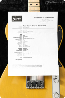 Grosh Guitars Classic T In Blonde. Lightweight 6.9lbs/3.1kg 2015