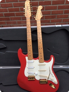 Johnson Dbl Neck Stratocaster 2007 Fiasta Red