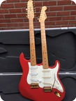 Johnson-Dbl Neck Stratocaster-2007-Fiasta Red