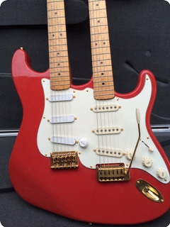 Johnson Dbl Neck Stratocaster 2007 Fiasta Red