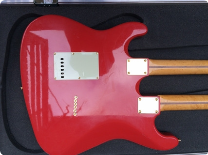Johnson Dbl Neck Stratocaster 2007 Fiasta Red
