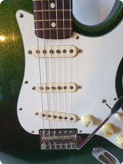 Fender Stratocaster Mim   Us Pickup 2015 Green Sparkle