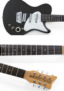 Danelectro Mod 7 Seven String Electric Guitar In Galaxy Black Sparkle 1998