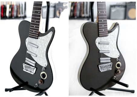 Danelectro Mod 7 Seven String Electric Guitar In Galaxy Black Sparkle 1998