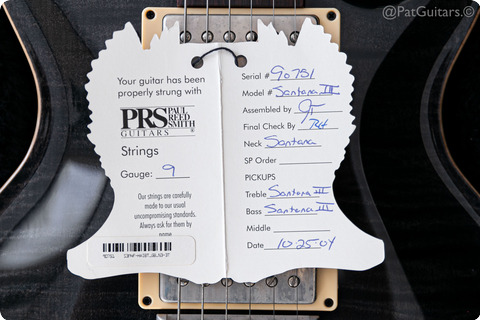 Paul Reed Smith Prs Santana 3 Signature Iii In Gray Black 2004