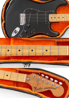 Fender Stratocaster Maple Fretboard In Black 1978 Black