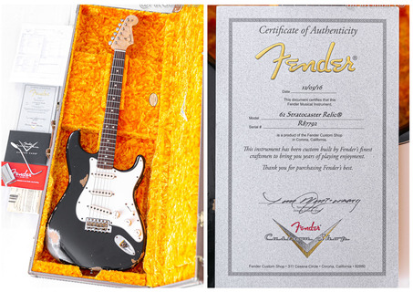 Fender Custom Shop '62 Active Stratocaster With Clapton Boost Relic Black 7.6lbs 2016