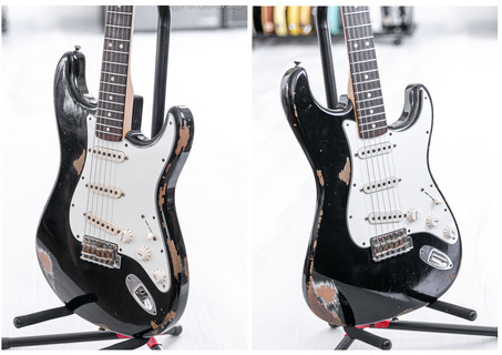 Fender Custom Shop '62 Active Stratocaster With Clapton Boost Relic Black 7.6lbs 2016