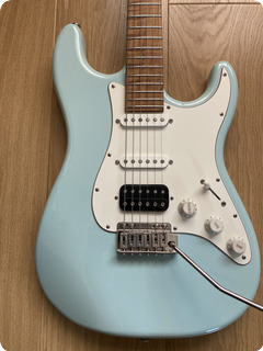Warmoth Stratocaster With Gibson Conversion Scale Neck 2022 Sonic Blue