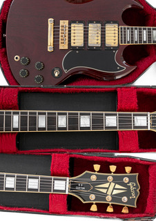 Gibson   Sg Custom In Cherry 3 Pickup 7.7lbs 1976