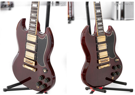 Gibson   Sg Custom In Cherry 3 Pickup 7.7lbs 1976