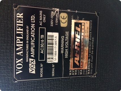 Vox Ac30/6tb 1998 Black