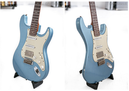 Hansen Guitars  S Style Roasted Custom Shop Hss Strat Ice Blue Metallic 7.4lbs 2023