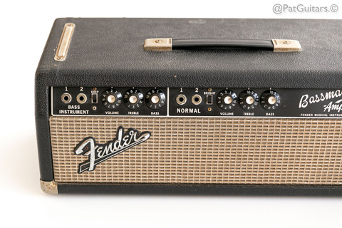 Fender Bassman Blackface 50 Watt Vintage Amp Head 110v 1965 Black