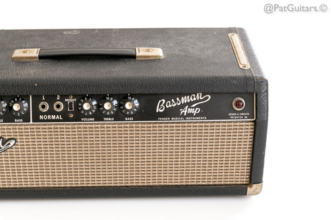 Fender Bassman Blackface 50 Watt Vintage Amp Head 110v 1965 Black