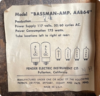 Fender Bassman 1964 Black