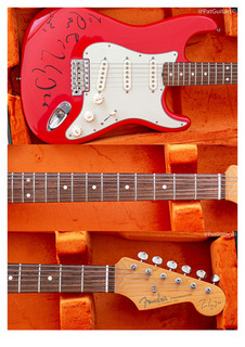 Fender Signed! Mark Knopfler Stratocaster In Hot Red. 2011
