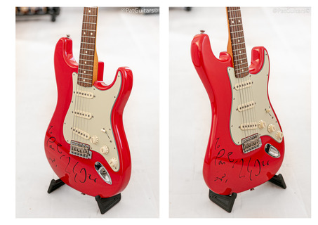 Fender Signed! Mark Knopfler Stratocaster In Hot Red. 2011
