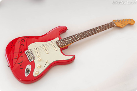 Fender Signed! Mark Knopfler Stratocaster In Hot Red. 2011