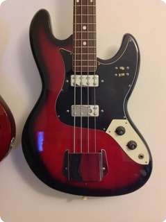 Rokkomann Jazz Bass Red Black Sunburst