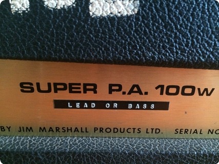 Marshall  Super P.a  1970 Black